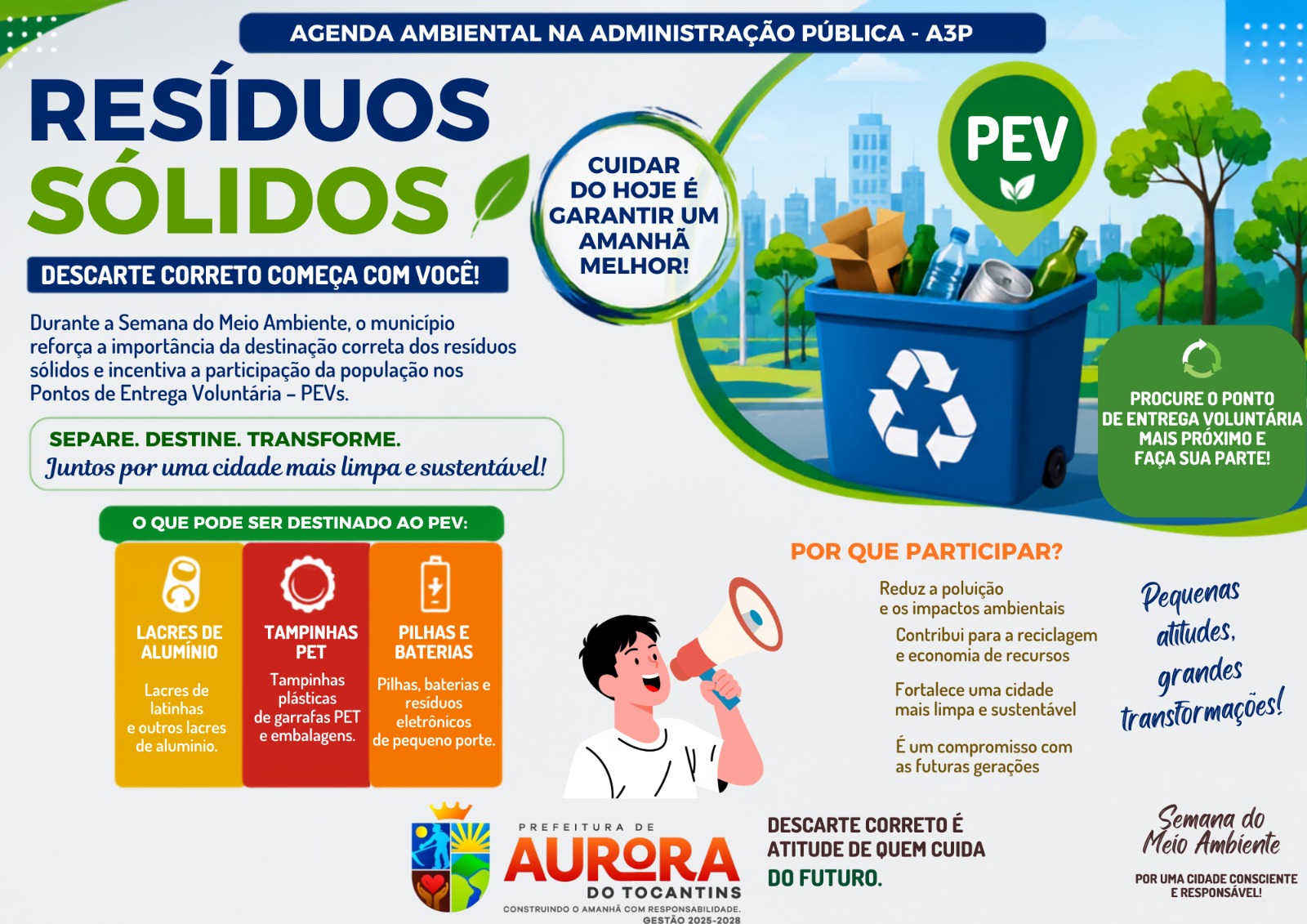 AURORA DO TOCANTINS FORTALECE AÇÕES DE SUSTENTABILIDADE E CONSCIENTIZAÇÃO AMBIENTAL NOS ÓRGÃOS PÚBLICOS